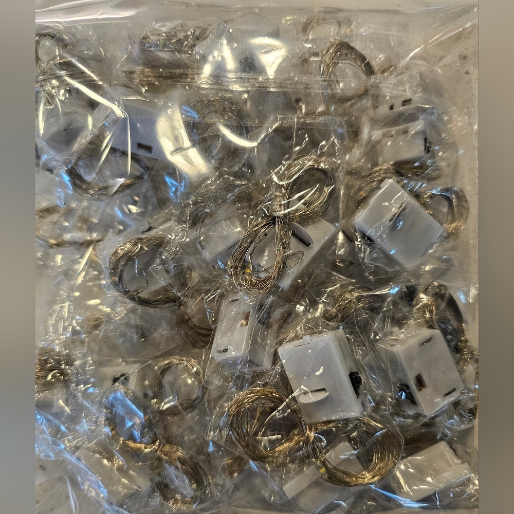 Fairy Lights, Multi Colored LED, 30 Pack. Silver Wire 6.5 Ft - Picture 2 of 2